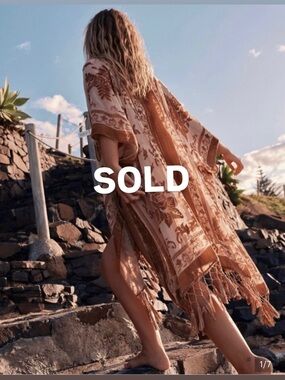 SOLD Free People Nightbird Velvet Burnout Kimono